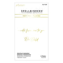 Spellbinders Stitched Alphabet Note Sentiments Glimmer Hot Foil Plates, GLP-329