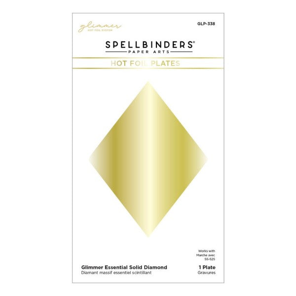 Spellbinders Essential Glimmer Hot Foil Plate - Solid Diamond, GLP-338