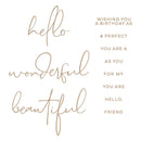 Spellbinders Glimmer Hot Foil Plate - Hello, Friend Sentiments, GLP-356