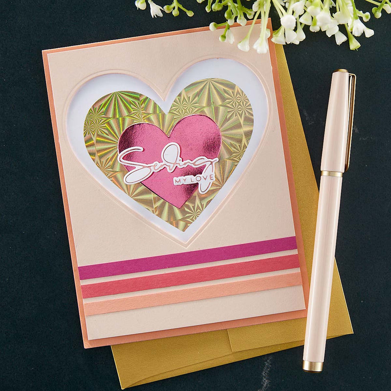 Spellbinders Glimmer Hot Foil Plate - Glimmer Essential Solid Heart, GLP-364
