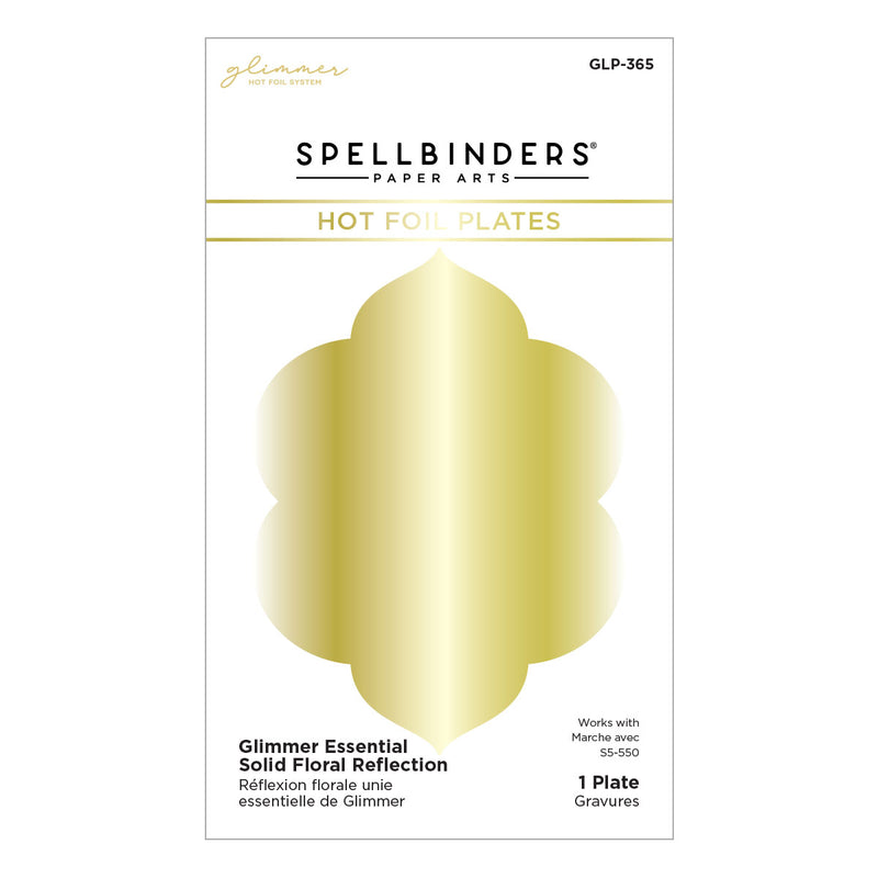 Spellbinders Glimmer Hot Foil Plate - Glimmer Essential Solid Floral Reflection, GLP-365