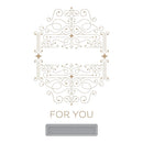 Spellbinders Glimmer Hot Foil Plate & Die Set - Four Petal Scroll Label, GLP-370