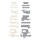 Spellbinders Glimmer Hot Foil Plate & Die Set -Making Me Smile Sentiments, GLP-379