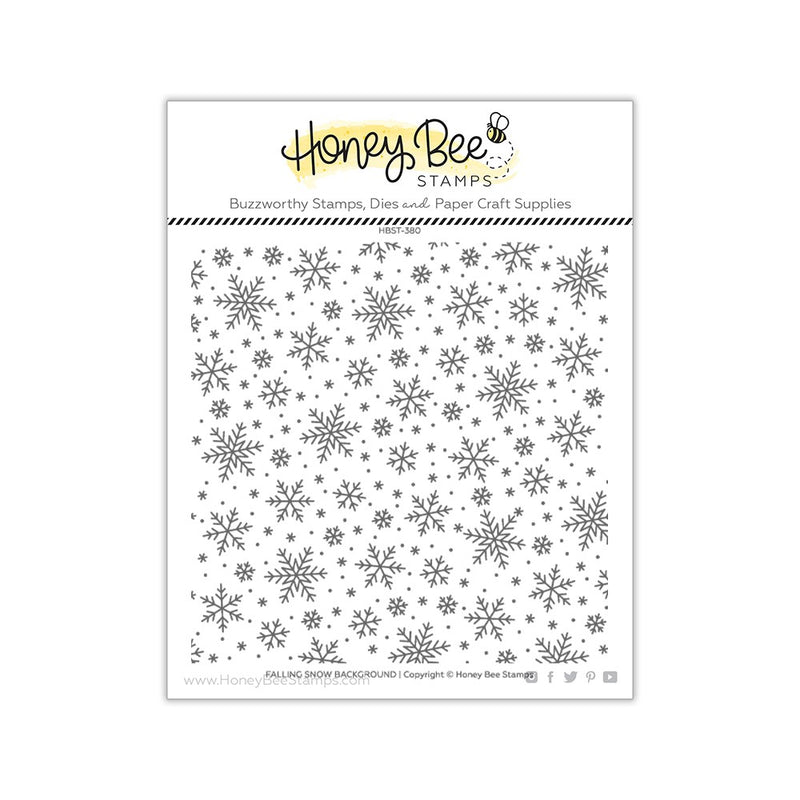 Honey Bee - Falling Snow Background Stamp Set, HBST380