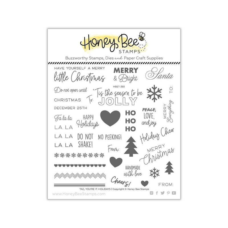 Honey Bee - Tag, You're It: Holidays Stamp & Honey Cuts Sets, HBST-393, HBDS-393