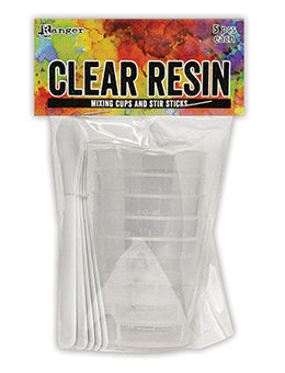 Ranger - Clear Resin Mixing Cups & Stir Sticks, INK73420
