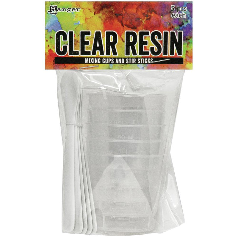 Ranger - Clear Resin Mixing Cups & Stir Sticks, INK73420