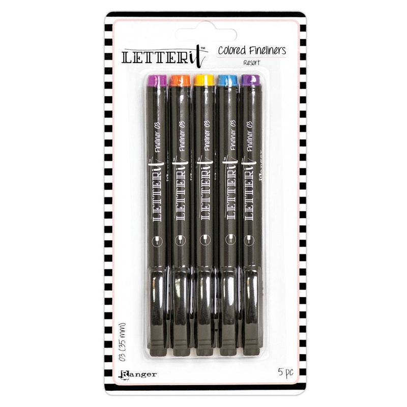 Letter It Colored Fineliner Pens 5Pc - Resort, LEI65845