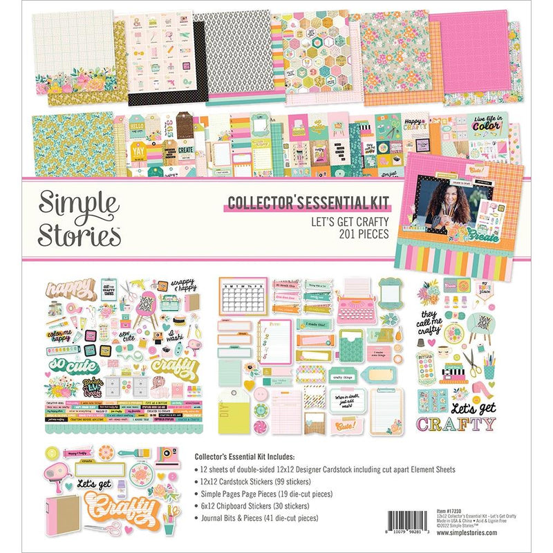 Simple Stories Collector's Essential Kit 12x12 - Let's Get Crafty, LGC17230