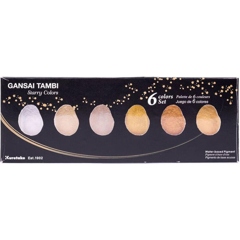 Kuretake Gansai Tambi 6 Color Set - Starry Colors, MC20SC6V