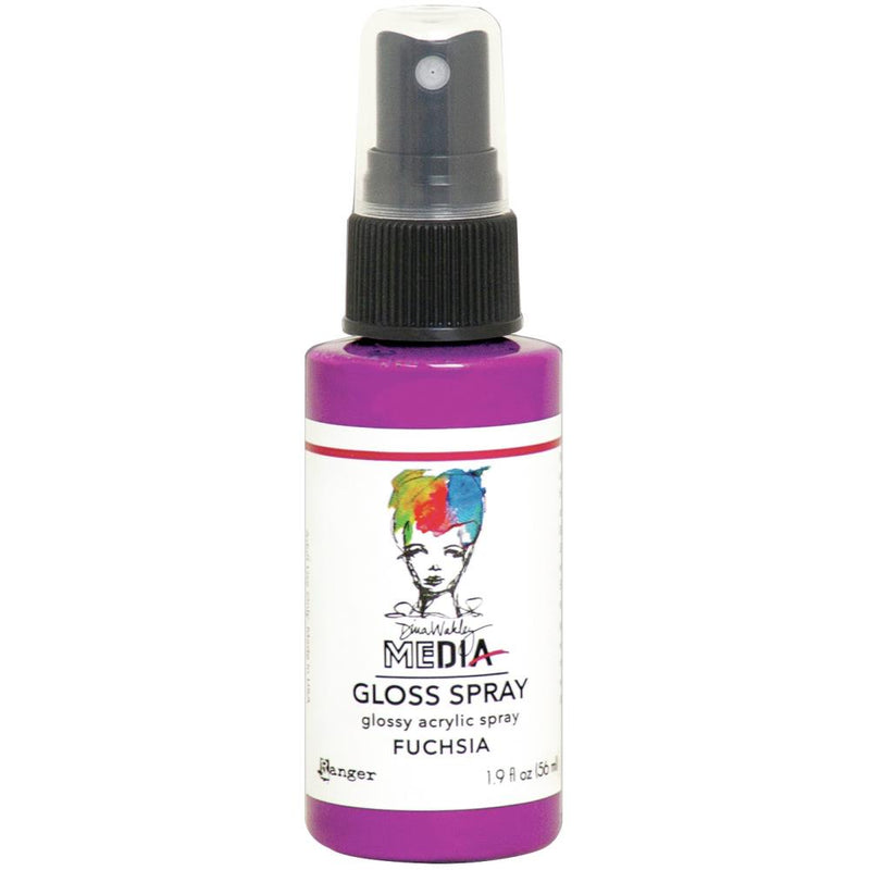 Dina Wakley MEdia - Gloss Spray 1.9oz - Fuchsia, MDO68488