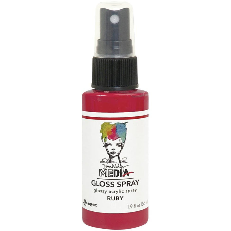 Dina Wakley MEdia - Gloss Spray 1.9oz - Ruby, MDO73758