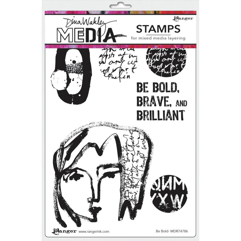 Dina Wakley MEdia Cling Stamps - Be Bold, MDR74786