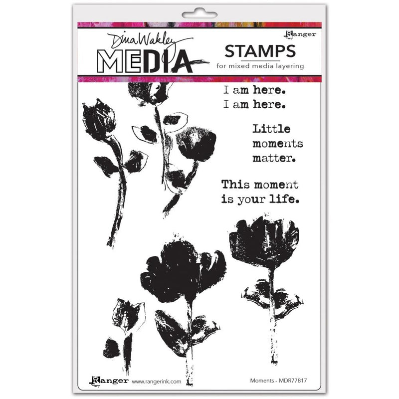 Dina Wakley MEdia Cling Stamps - Moments, MDR77817