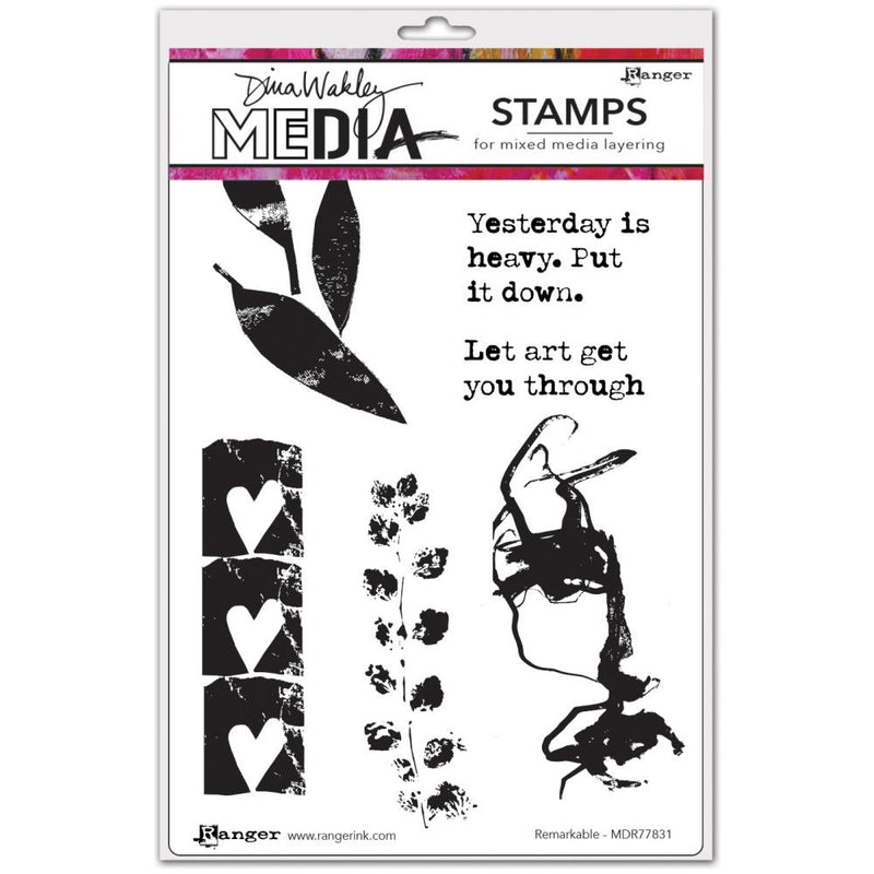 Dina Wakley MEdia Cling Stamps - Remarkable, MDR77831