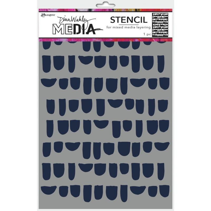 Dina Wakley MEdia Stencil 6" x 9" - Bumps, MDS74847