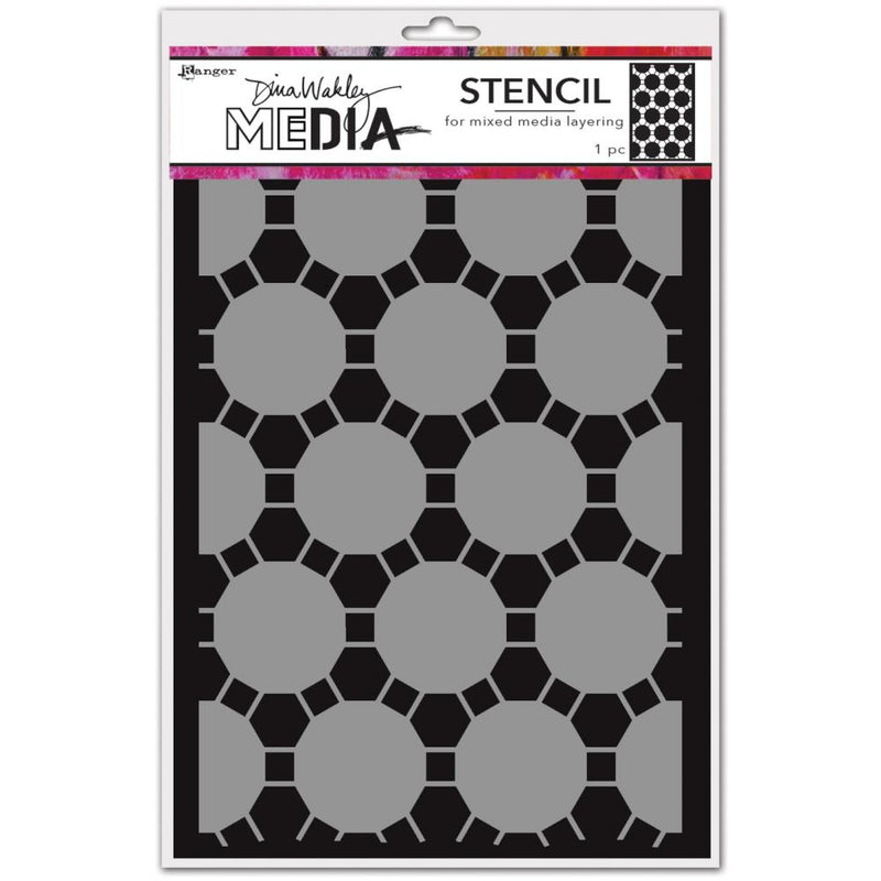 Dina Wakley MEdia Stencils 6"X9" - Connected Dots, MDS77640