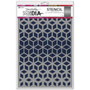 Dina Wakley MEdia Stencil 6"X9" - Cubed, MDS77657