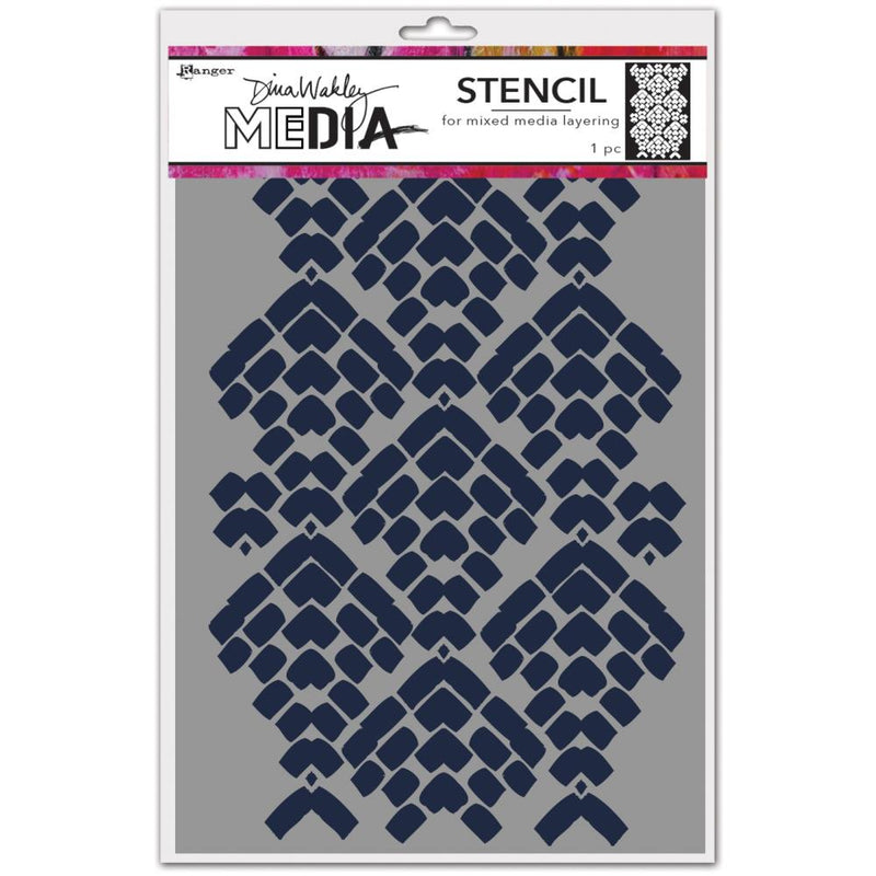 Dina Wakley MEdia Stencils 6"X9" - Mosaic Cobblestone, MDS77701