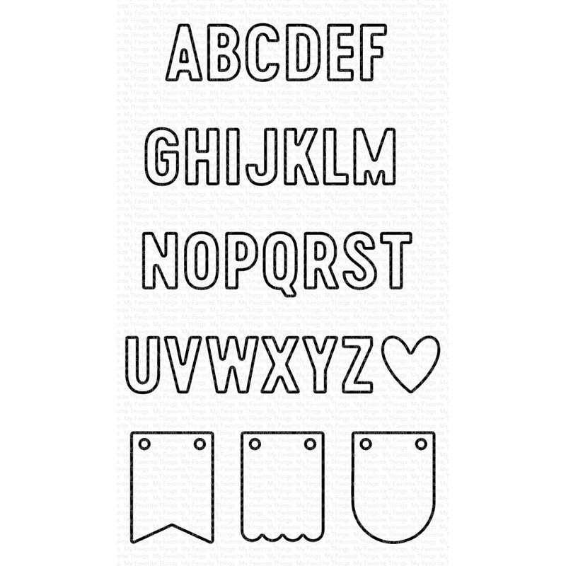 My Favorite Things Bitty Banner Alphabet Die-namics, MFT-1910