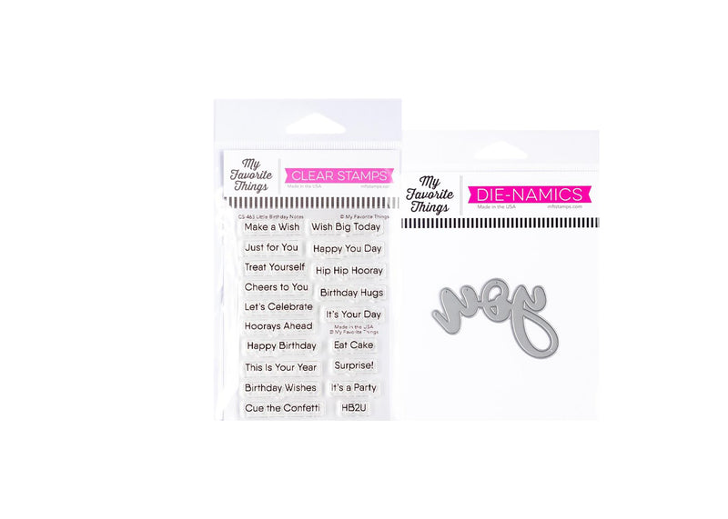 My Favorite Things Little Birthday Notes Stamp Set and All About You Die-namics