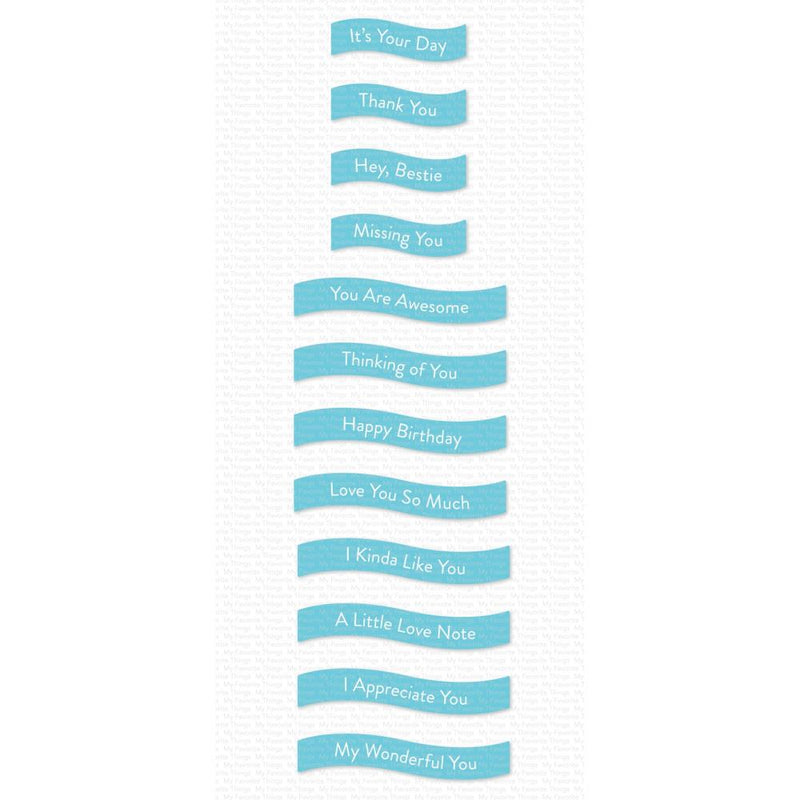 My Favorite Things Banner Day Sentiments Stamp Set and MFT Banner Flags Die-namics