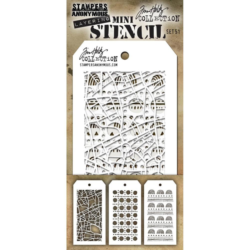 Stampers Anonymous Mini Layering Stencil Set 3Pc - Set