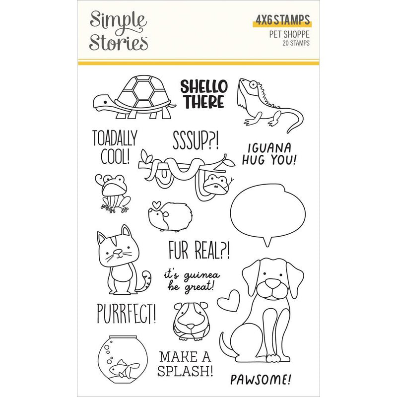 Simple Stories Clear Stamp Set- Pet Shoppe, PET19208