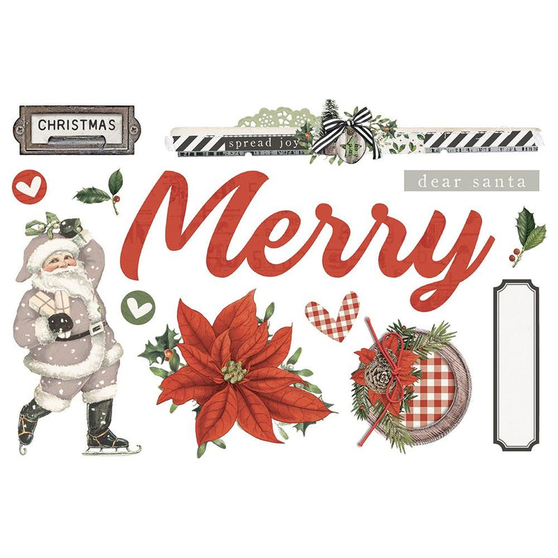 Simple Vintage Rustic Christmas - Simple Pages Page Pieces - Merry Christmas, RC16033