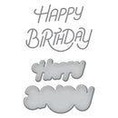 Spellbinders Etched Dies - Stylized Happy Birthday, S2-342
