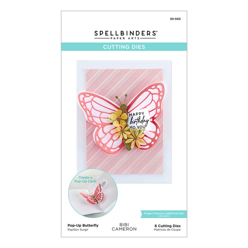 Spellbinders - Pop-Up Butterfly Etched Dies, S5-505, by Bibi Cameron