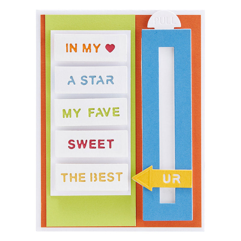 Spellbinders - Pick Your Greeting Slider Dies, S5-509