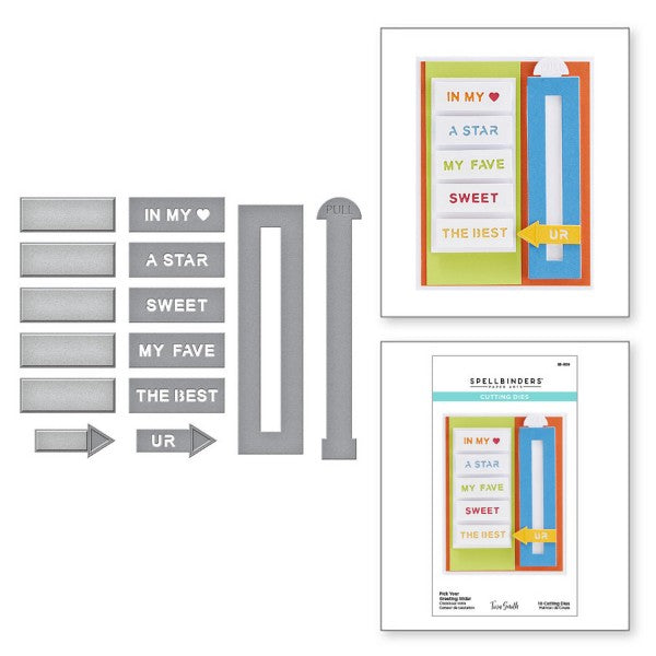 Spellbinders - Pick Your Greeting Slider Dies, S5-509