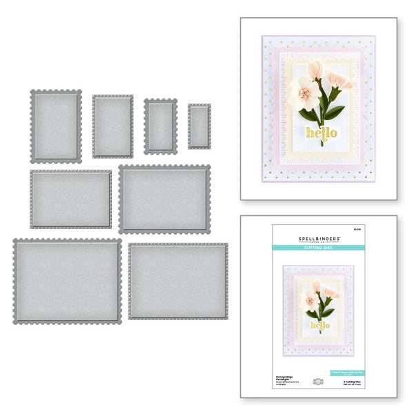Spellbinders Etched Dies - Postage Edge Rectangles, S5-540 by Becca Feeken