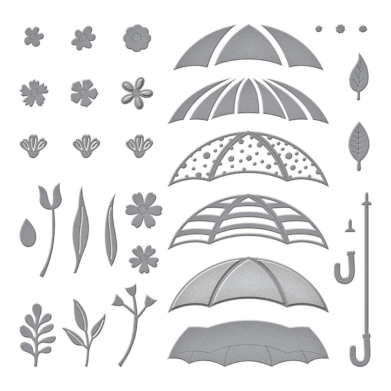 Spellbinders Etched Dies - Umbrella Bloom, S5-554