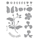 Spellbinders Cutting Dies - Stylish Oval Hello You Floral, S5-565
