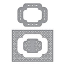 Spellbinders Etched Dies - Scrolled Punch & Pierce Plate, S5-568