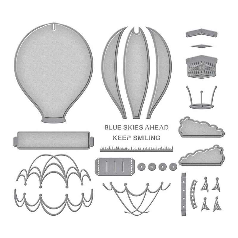 Spellbinders Etched Dies - 3D Vignette Hot Air Balloon, S6-200