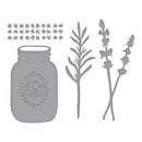 Spellbinders Etched Dies - Mason Jar and Lavender, S6-207
