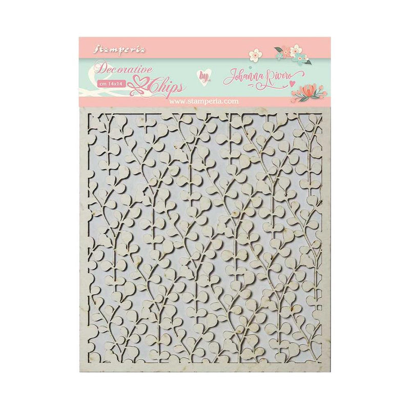 Stamperia Decorative Chips 5.5"x5.5" - Circle of Love - Texture SCB39