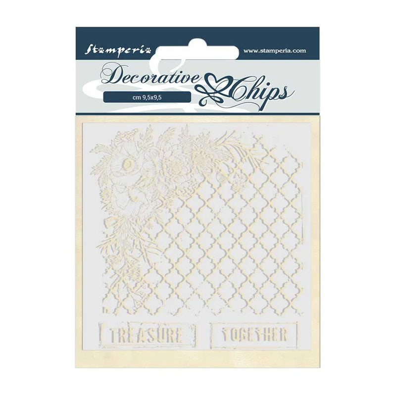 Stamperia Decorative Chips Romantic- Journal- Treasure Together, SCB51 WAS $3.60