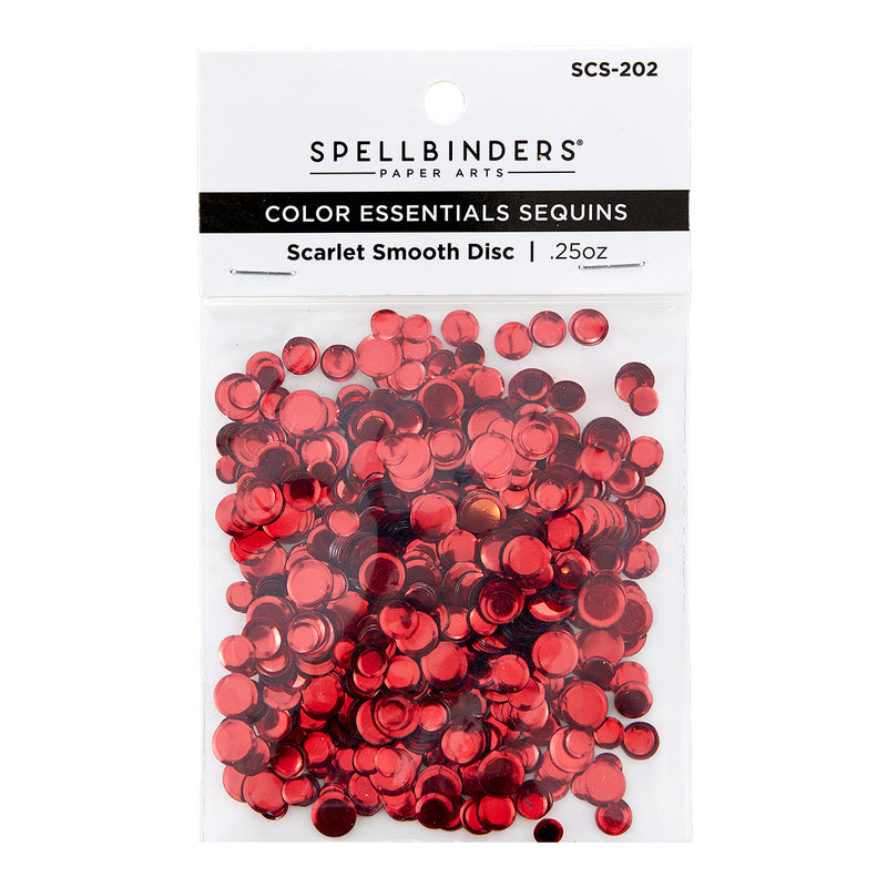 Spellbinders Color Essentials Sequins - Scarlet Smooth Disc, SCS-202