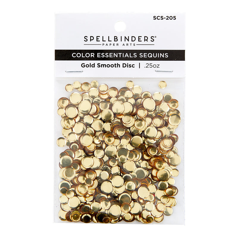 Spellbinders Color Essentials Sequins - Gold Smooth Disc, SCS-205