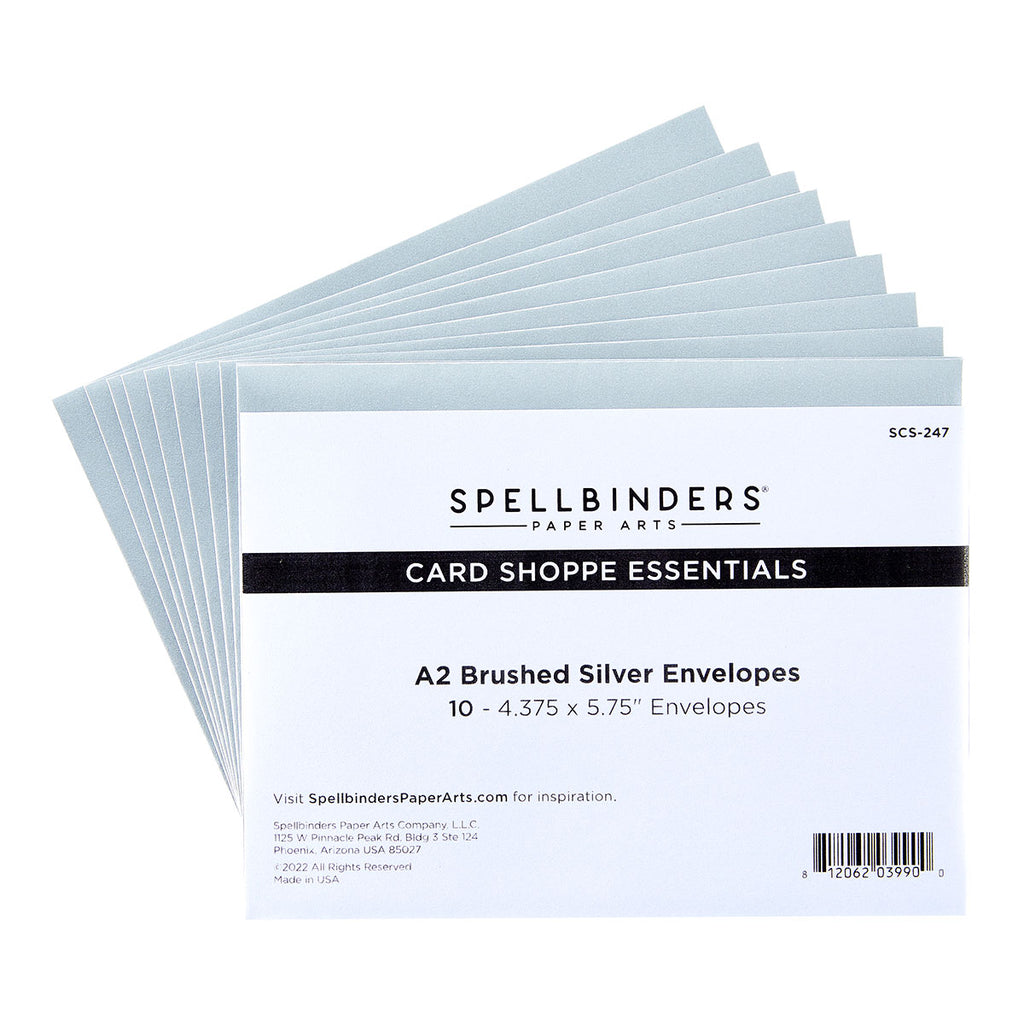 Spellbinders A2 Envelopes 10pk - Brushed Black, SCS-249