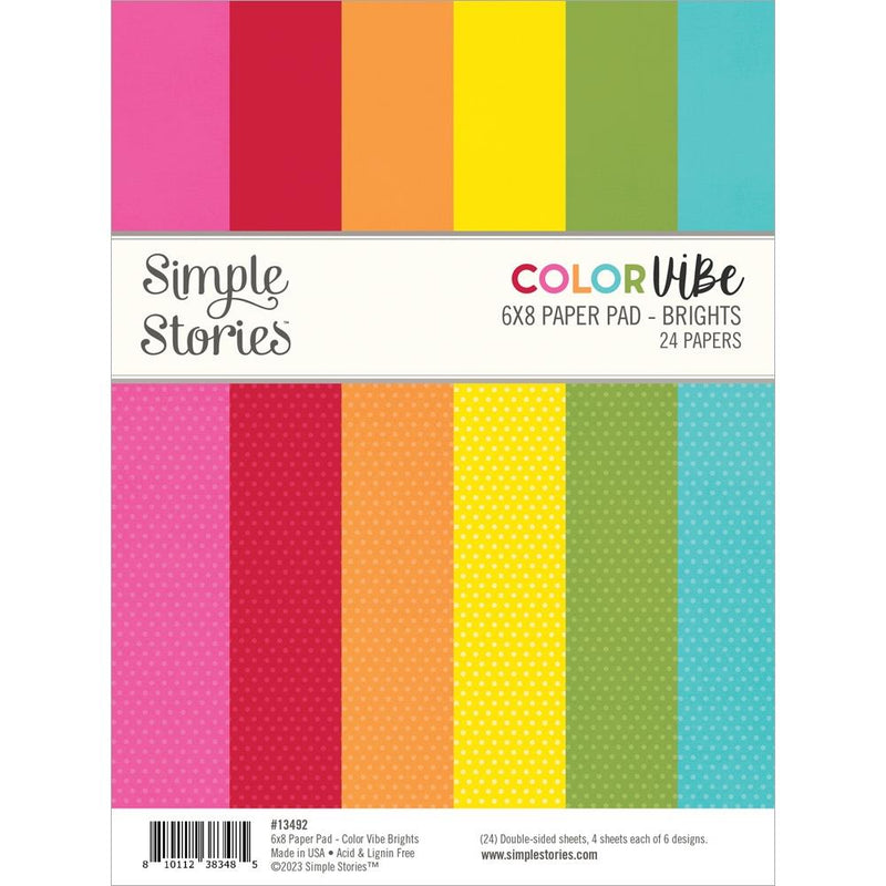 Simple Stories D/S Paper Pad 6x8 - ColorVIBE - Brights, SCV13492