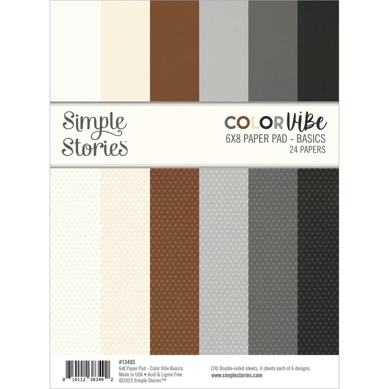 Simple Stories D/S Paper Pad 6x8 - ColorVIBE - Basics, SCV13493
