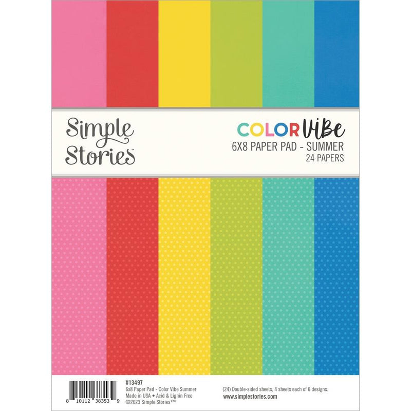 Simple Stories D/S Paper Pad 6x8 - ColorVIBE - Summer, SCV13497