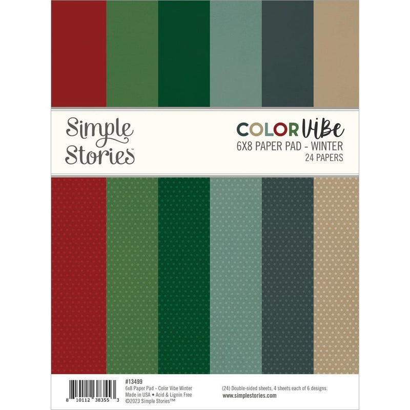 Simple Stories D/S Paper Pad 6x8 - ColorVIBE - Winter, SCV13499