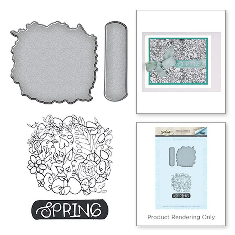 Spellbinders Stamp & Die Set - Spring Love Collection by Stephanie Low - Spring, SDS-056