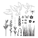 Spellbinders Stamp & Die Set - Hummingbird Build a Scene, SDS-183